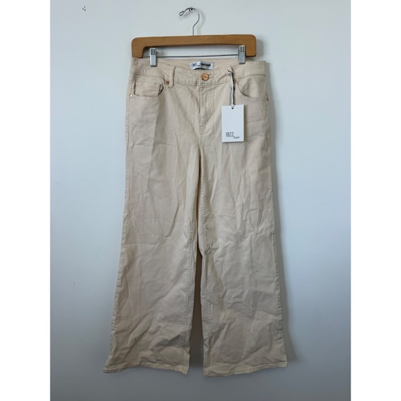 1822 Denim Denim - 1822 Denim Slim Wide Leg Jeans – Tan – Women's 30 Petite / 10 Petite – NWT